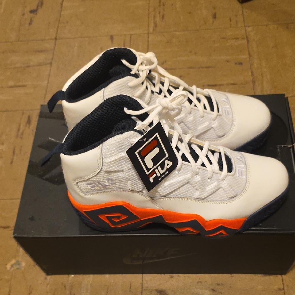Fila Kids' Sneakers in White and Orange